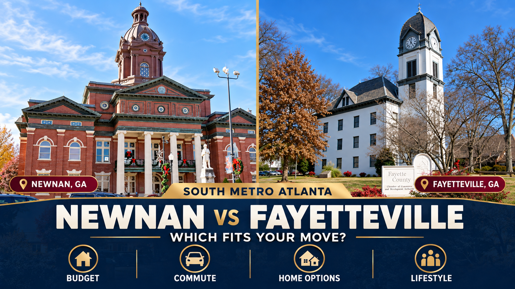 Newnan vs Fayetteville GA: How to Compare Homes, Prices, and Commutes (2026)
