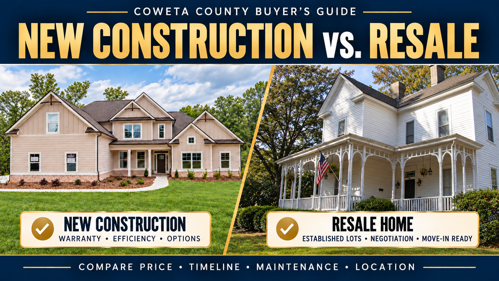 New Construction vs Resale Homes: A Coweta County Buyer’s Guide (2026)